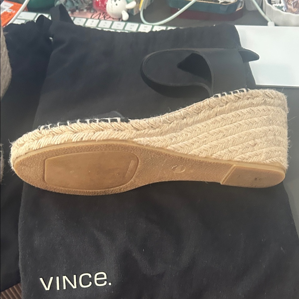 Vince Women's Black Espadrille Sandals Size 10 - Picture 6 of 10